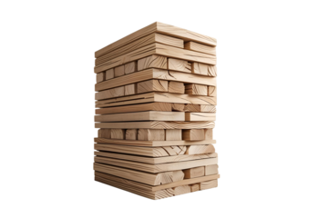 stack of wooden logs, against a white void, which offers a direct and easy look.