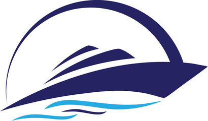 Obraz premium Vector Boat logo