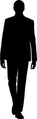 black and white vector silhouettes of people for clipping