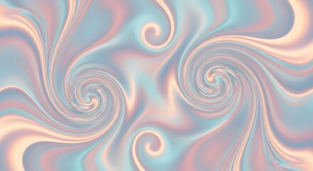 Obraz premium Abstract swirling pattern with pastel iridescent colors