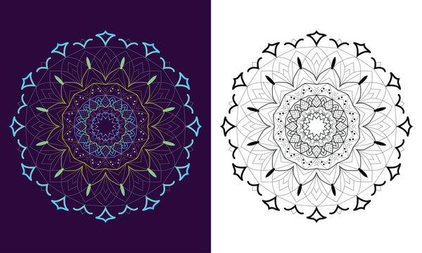 Ethnic Oriental Circular Mandala Vector