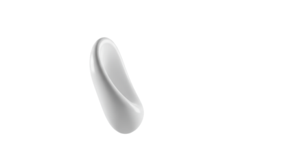 transparent elegant abstract form floating from transparent studio surface into high-key negative space with soft backlight, concept of innovation, new ideas, and potential