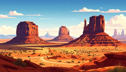 Monument Valley desert landscape.