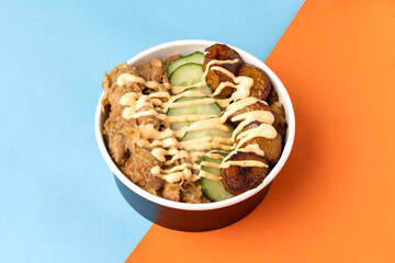 Bowl poulet et alloco