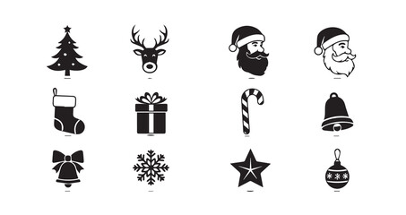 Christmas icon collection illustration