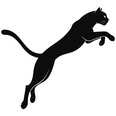 silhouette of a cat jumping