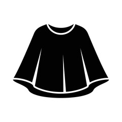 Winter female clothing icons vector art of elegant black blouse illustration, a stylish top vector