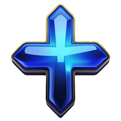 Fototapeta premium Red 3D medical cross symbol icon representing health and emergency aid