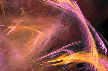 Fractal colored abstract on black background
