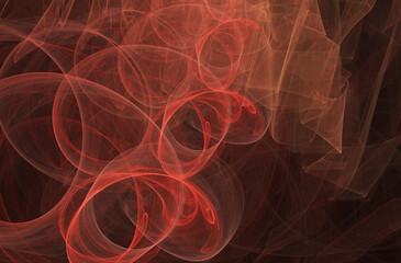 Fractal colored abstract on black background