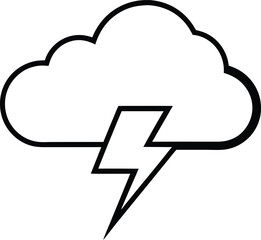 Cloud with Lightning Icon