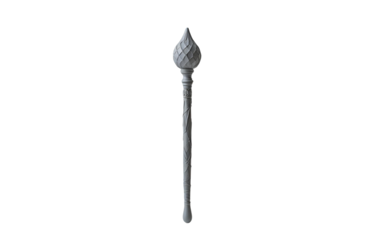 a spear, with design, it shows detail and power, and displays an impression of strength, with no background.