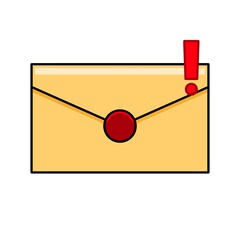 envelope with notification email icon