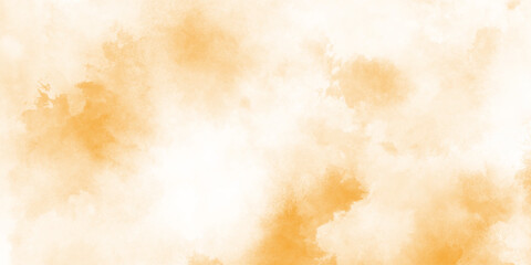 Abstract yellow orange watercolor white background, resembling vintage yellowed paper beautiful bright yellow grunge watercolor background, with antique ombre effect on craft paper.