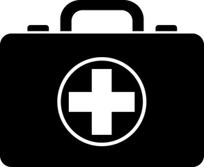 Obraz premium First aid kit box icon. Emergency Medical Kit and Equipment icon isolated on transparent background. Healthcare briefcase vector illustration design.