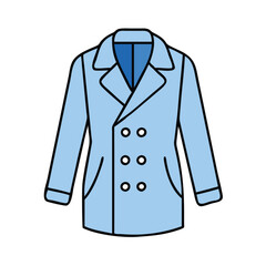 Shop stylish light blue pea coat double breasted outerwear fashion apparel for men and women