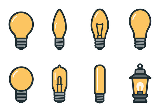 Variety of light bulbs: shapes and styles on display