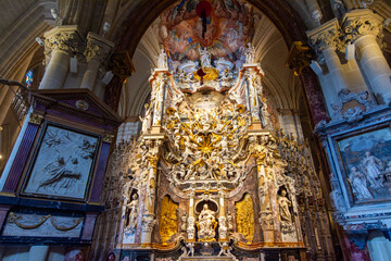 Interiors of Toledo cathedral, Spain