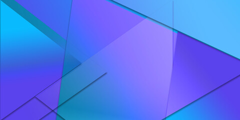 Obraz premium Illustration of a geometric triangle with seamless blue gradient lines