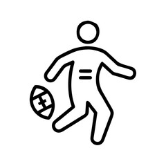 Football Icon for Sports, Game, and Team Competition Design