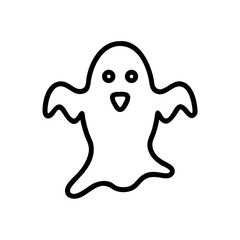 Ghost Icon for Halloween, Spooky, and Supernatural Design