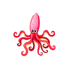 Sea Creatures On White Background Vector PNG Image