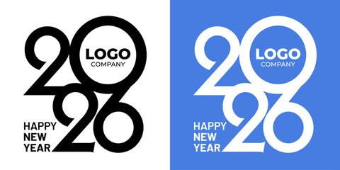 2026 number design. For a New Year's card, calendar, or business design for 2026.