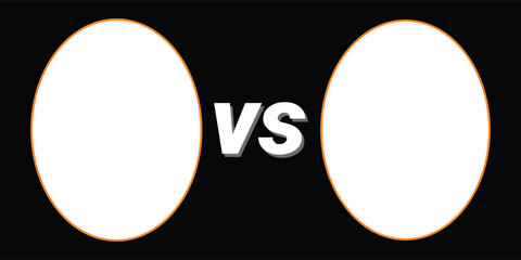 Versus. Comparison. Battle. A modern vector template with two circles for logos and a VS screen for a sports match, a product comparison, or a debate announcement social media graphic.
