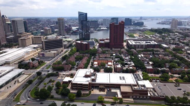 Modern City Architecture and Waterfront of Baltimore, Maryland, USA
