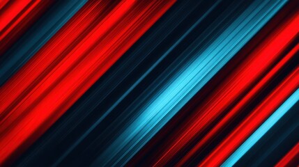 Fototapeta premium Abstract Red and Blue Light Streaks on Black Background in Dynamic Motion Style