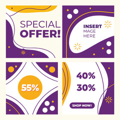Naklejka premium Special offer media social post