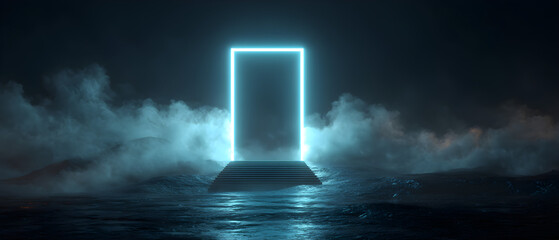 Neon Portal to the Unknown