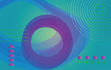 Abstract gradient background. Geometric shapes pattern. Modern gradient lines and circle. Futuristic technology graphic design. Suit for business, header, cover, wallpaper, website, flyer