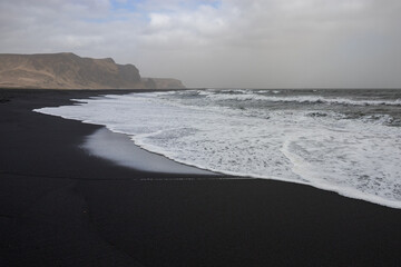 Reynisfjara, black sand beach in Iceland