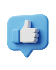 3d facebook like button symbol thumbs up social media approval icon message bubble
