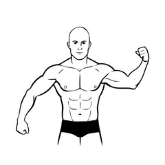 Fototapeta premium vector illustration of a muscular man