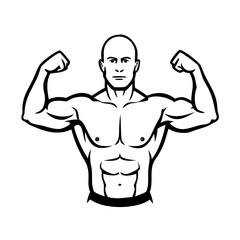 Fototapeta premium vector illustration of a muscular man