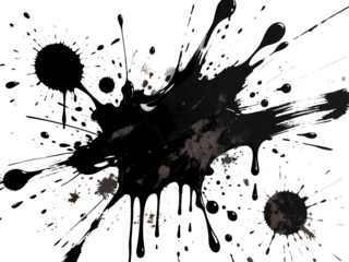 black ink blots