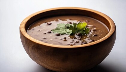 Selective Focus Image Of Dal Makhani Or Daal Makhni Served In A Wooden Bowl. Rich And Creamy Lentil Dish. Delightful Cuisine.