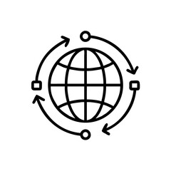 Global Trade Business International Shipping Commerce Market Icon