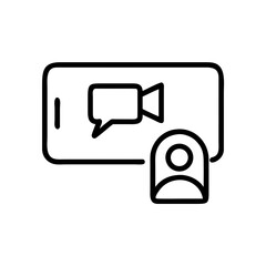 Video Call Communication Chat Online Meeting Conference Digital Icon