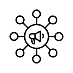 Viral Content Social Media Trending Sharing Digital Marketing Icon