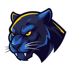 Fierce Panther Illustration: An illustrative rendering of a panther, capturing its intense gaze and the predatory essence, perfect for digital applications and print media.