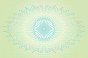 Guilloche Pattern Background with Radiant Mandala Design