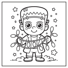 Creepy Kawaii Christmas Coloring Pages