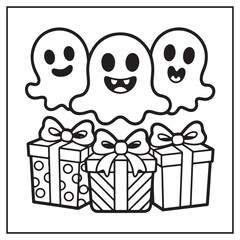 Creepy Kawaii Christmas Coloring Pages