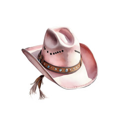 Pink Watercolor Coastal Cowgirl Clipart