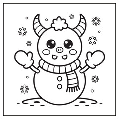 Creepy Kawaii Christmas Coloring Pages