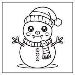 Fototapeta premium Creepy Kawaii Christmas Coloring Pages