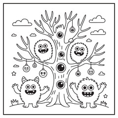 Creepy Kawaii Christmas Coloring Pages